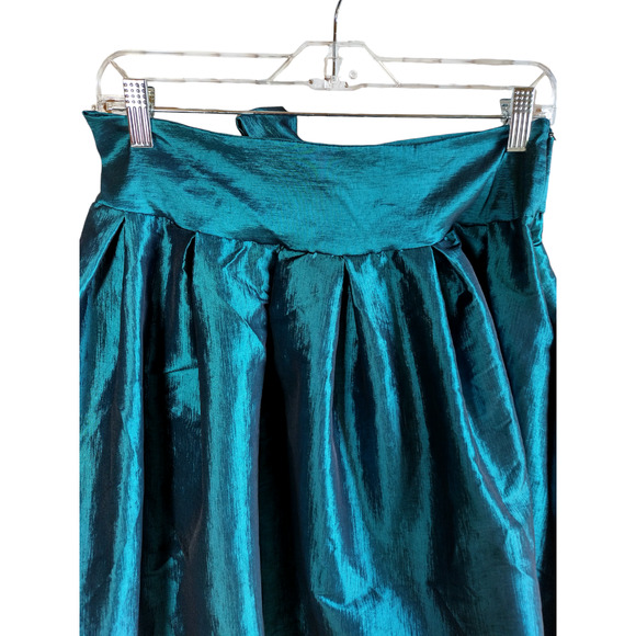 Kafe Womens High waist/rise Blue Silk Midi Skirt Size Large - Picture 6 of 10